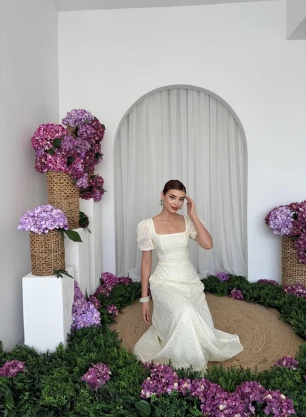 Lına Midi Elbise - Resim 6