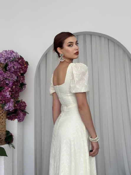 Lına Midi Elbise - Resim 5