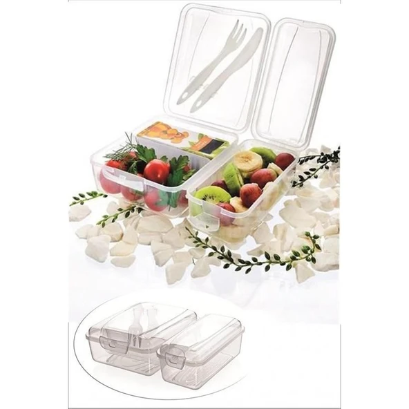 Buffer® Takeaway Ergonomik Asorti Çatal Bıçaklı Pratik Yoğurt Saklama Kabı