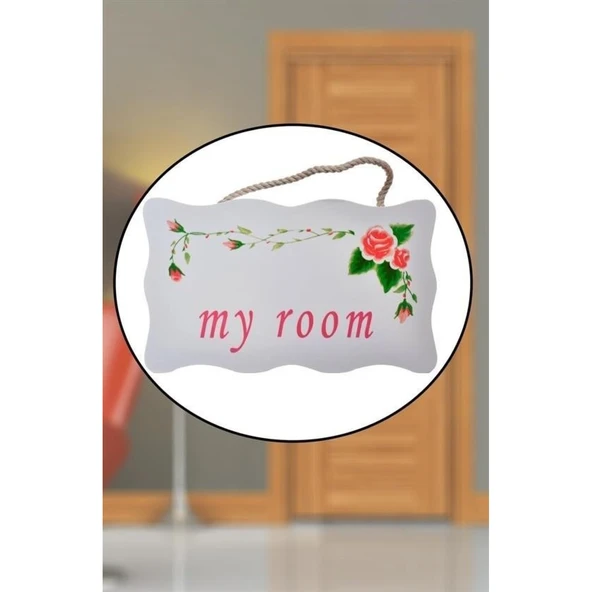 Buffer® Decotown My Room Benim Odam Dekoratif Çiçek Desenli Kapı Askısı - 2