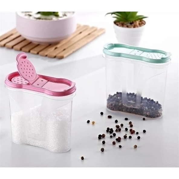 Buffer® Plastik Kapaklı Majör Baharatlık Baharat Saklama Kutusu Kabı - 2