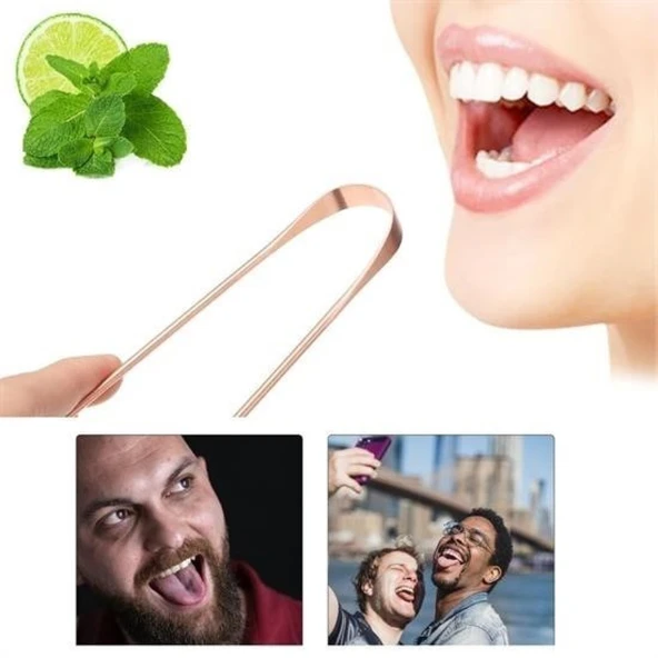 Buffer® Bakır Oil Pulling Yağ Çekme Dil Plak Temizleme Aleti Dil Fırçası Sıyırıcı Dil Kaşığı - 14