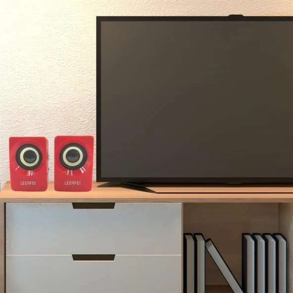 Buffer® N62 1+1 Multimedia Usb Ve Jacklı Mini Hoparlör Yüksek Stereo Ses Sistemi - Resim 5