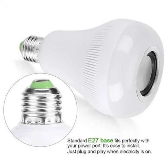 Buffer® Kumandalı Bluetooth Hoparlör Ampul Ld-37 - 5