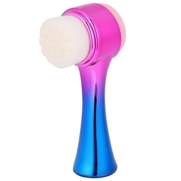 Buffer® Çift İşlevli Renkli Cilt Yüz Temizleme Fırçası Peeling Masaj Etkili Gözenek Temizleyici Alet - 6