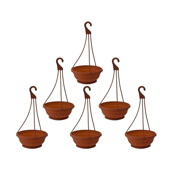 Omnipazar SY-5740 Askılı Aranjman Balkon Saksı No 1 Kahverengi 6 Adet ürün görseli