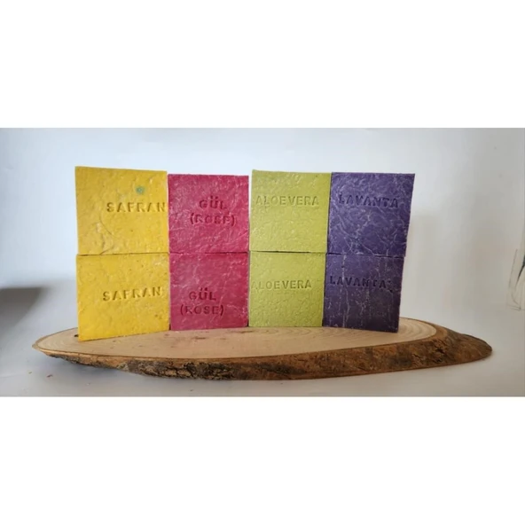 Doğal Üretim Sabunu Karışık (safran-gül-lavanta-aleovera) 8'li Set ürün görseli 1