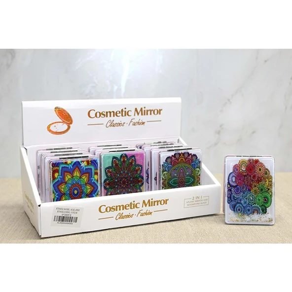 Mandala Desenli Hareketli Sulu El Aynası ürün görseli