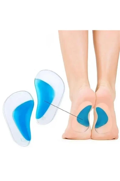 1 Çift Ark Destekli Silikon Jel Tabanlık 8.5x4 cm Düz Taban Boşluk Doldurucu Ayak Tabanlığı ürün görseli 1