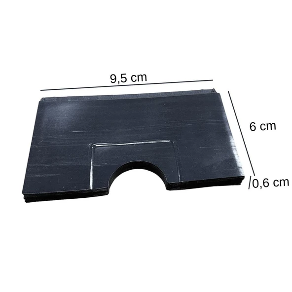 Yatay Akordiyon Plastik Kartlık Siyah, Deri Hobi Kartlık Cüzdan Yapımına Uygun - 2