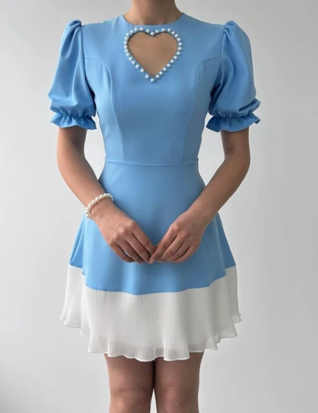 Safe Kalp Detaylı Elbise - Resim 2