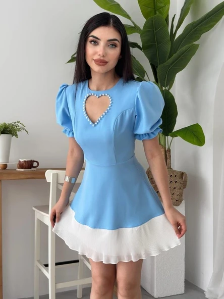 Safe Kalp Detaylı Elbise - Resim 3