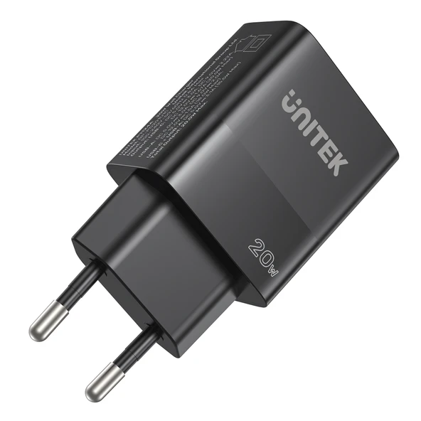 Unitek 20W Hızlı Şarj Adaptörü 1*USB-C (P1124ABK-EU) ürün görseli 1