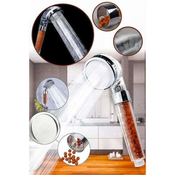 Boncuklu Su Tasarruflu Kireç Önleyici Duş Başlığı ürün görseli