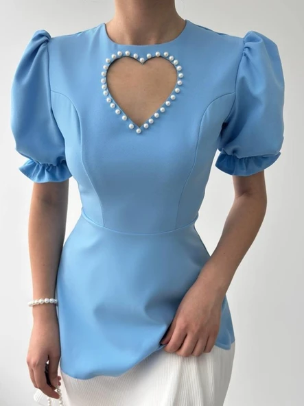 Safe Kalp Detaylı Elbise - Resim 7