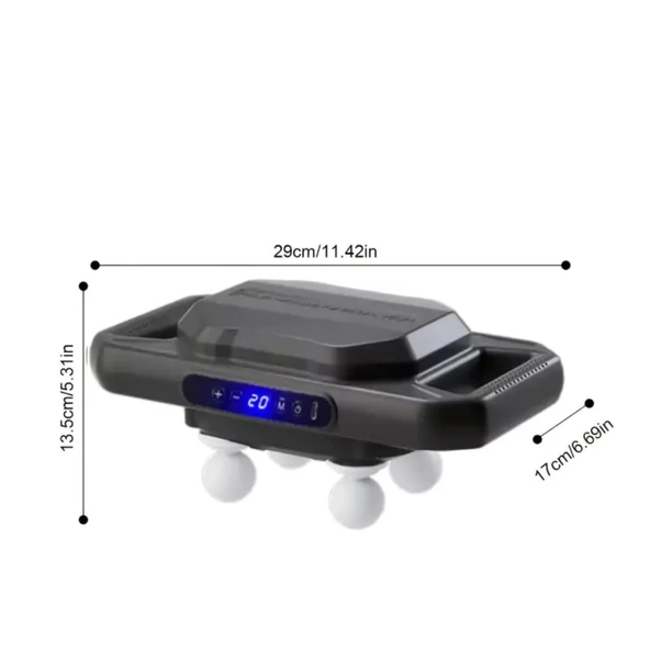 Buffer®4 Başlıklı Masaj Tabancası – 12w Derin Doku & Kas Ağrısı Giderici, 20 Seviye & 6 Mod - Siyah - Resim 4