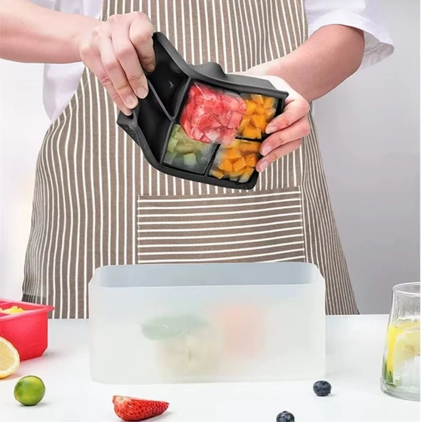 Buffer® 6'lı Xl Küp Şeklinde Silikon Kolay Çıkabilen Buz Kalıbı - 3