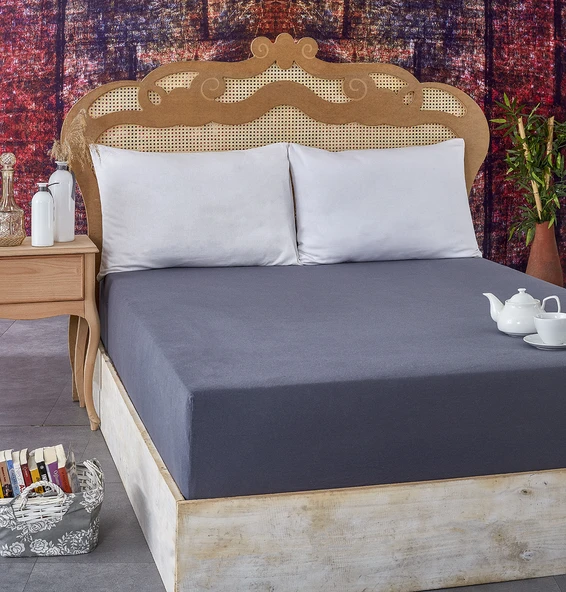 Komfort Home Çift Kişilik Penye Lastikli Çarşaf 160x200 CM ürün görseli 1