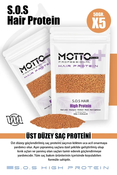 Motto Plus Professional Acil Kurtarma Saç Proteini Saç Boyama ve Renk Açma İşlemlerinde Yıpranmaya Karşı Etkili Formül 250gr - Resim 2