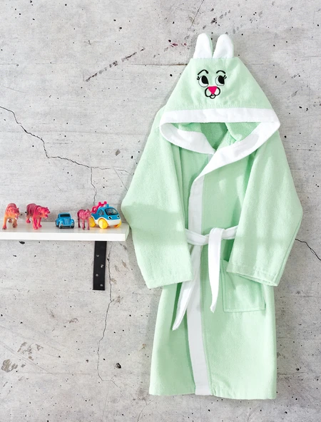 Komfort Home Kapşonlu %100 Pamuklu Çocuk Bornoz / 9-10 Yaş ürün görseli 1