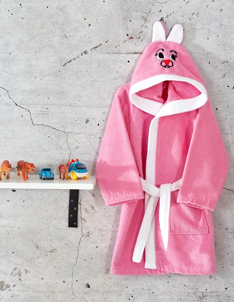 Komfort Home Kapşonlu %100 Pamuklu Çocuk Bornoz / 7-8 Yaş ürün görseli 1