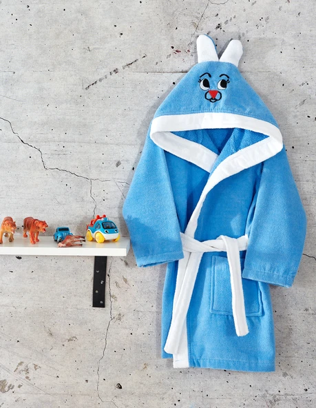 Komfort Home Kapşonlu %100 Pamuklu Çocuk Bornoz / 7-8 Yaş ürün görseli 1