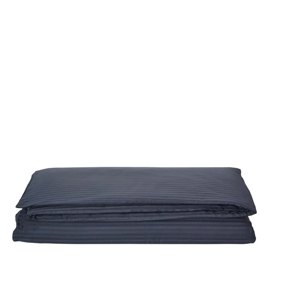 Komfort Home Battal Boy Çizgili Pamuk Saten Nevresim / Antrasit ürün görseli 1