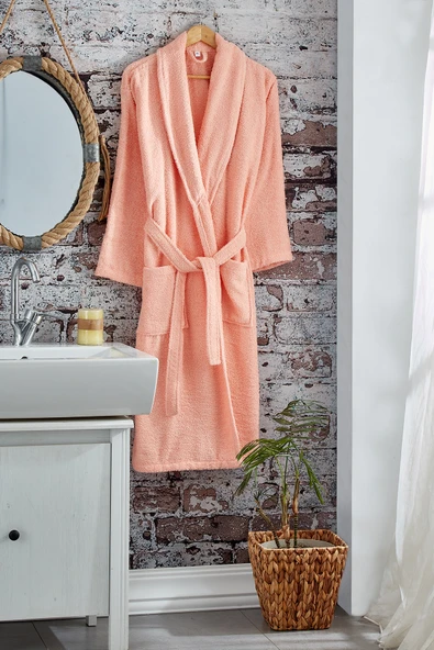 Komfort Home Pamuklu Bornoz - S Beden - Turuncu ürün görseli 1