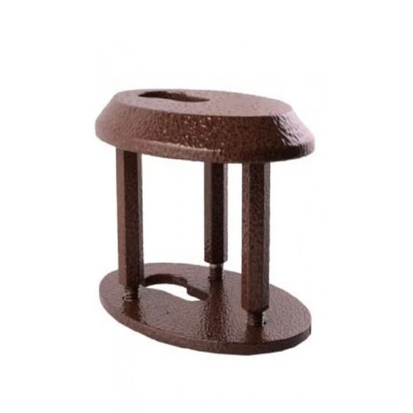 Oval Çelik Rozet Kahve - 2