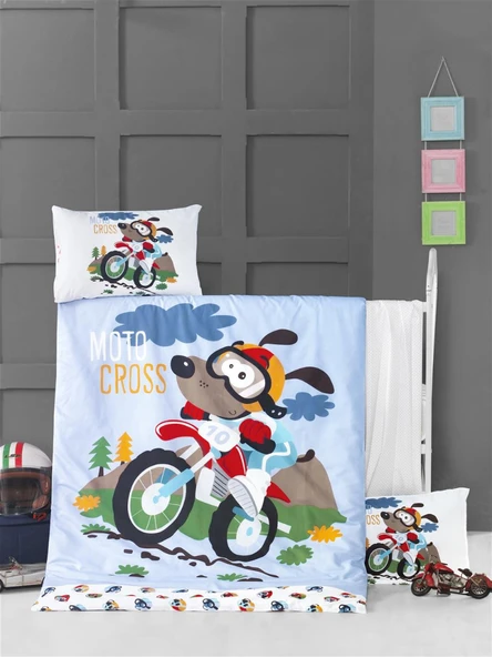 Komfort Home Bebek Uyku Seti %100 Pamuk / Moto Cross ürün görseli 1