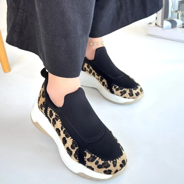 Kendy Leopar Süet Spor Ayakkabı - 4