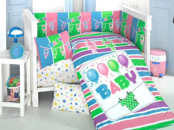 Komfort Home Bebek Uyku Seti 8 Parça Ranforce %100 Pamuk /Baby ürün görseli