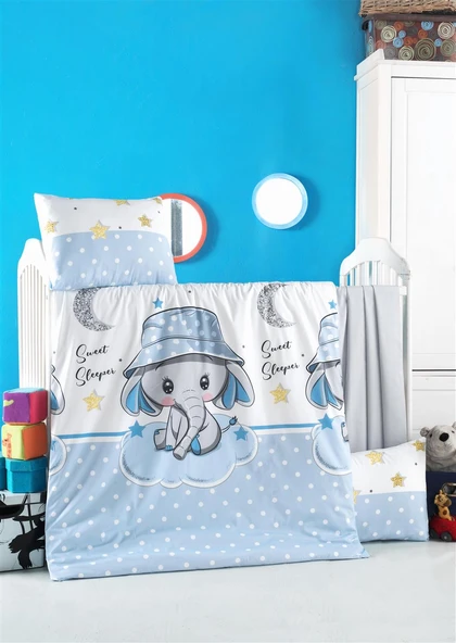 Komfort Home Bebek Uyku Seti %100 Pamuk / Elephant ürün görseli 1