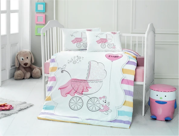 Komfort Home Bebek Uyku Seti %100 Pamuk / Girl - 1