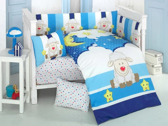 Komfort Home Bebek Uyku Seti 8 Parça Ranforce %100 Pamuk /Moon ürün görseli