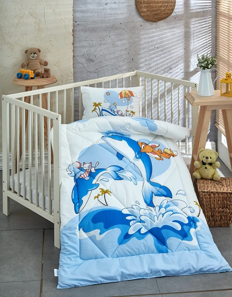 Komfort Home Baskılı Bebek Yorgan Seti %100 Pamuk Silikon Dolgu /B1 ürün görseli