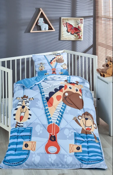 Komfort Home Dijital Baskılı Thermal Kumaş Bebek Yorgan Seti /B13 - 1
