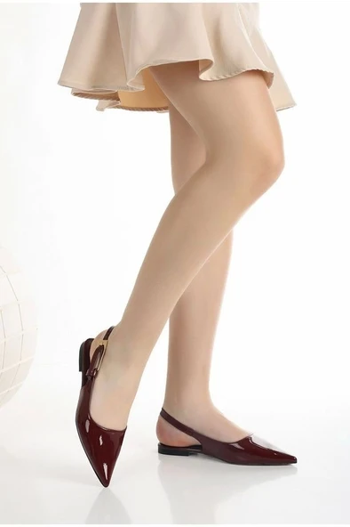 Ummar Bordo Rugan Babet Ayakkabı - Resim 2