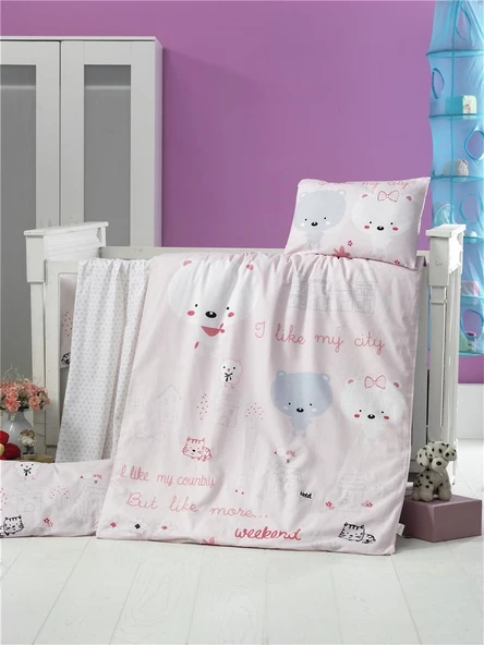 Komfort Home Bebek Uyku Seti %100 Pamuk (Yorgan ve +2 Yastıklı) ürün görseli 1