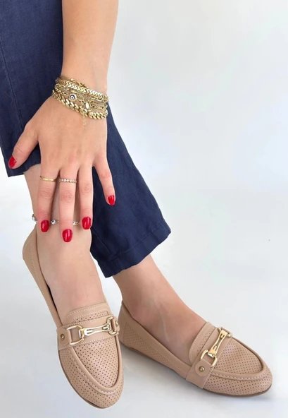 Rain Nude Cilt Babet Ayakkabı - Resim 3