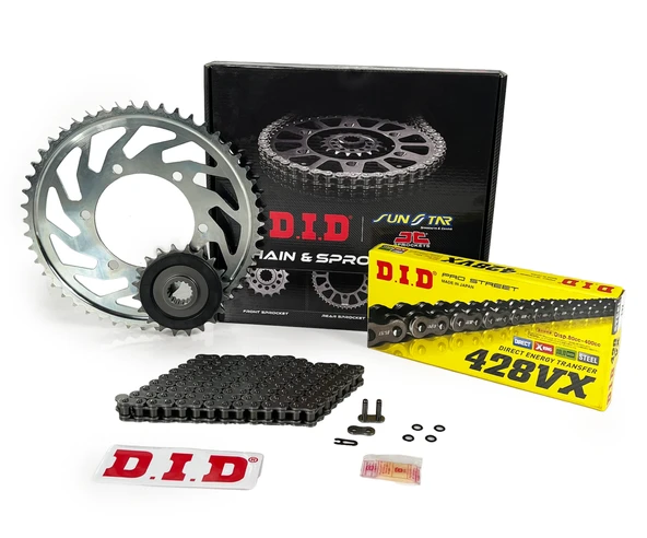 ZİNCİR DİŞLİ SETİ HONDA CBF 150 (150 cc) (2004-2017) / HONDA / CBF 150 / 150cc / ZİNCİR: DID-428VX (Çelik)-126 / ÖN-ARKA DİŞLİ :  JT (15T-43T) / 2004-2005-2006-2007-2008-2009-2010-2011-2012-2013-2014- - Resim 2