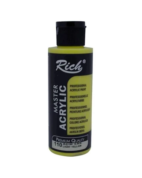 Rich Master Akrilik Boya Açık Sarı 120ml