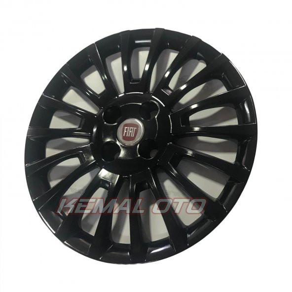 Fiat Linea Jant Kapağı Siyah Esnek Kirilmaz Jant Kapak 4 ADET - Resim 3