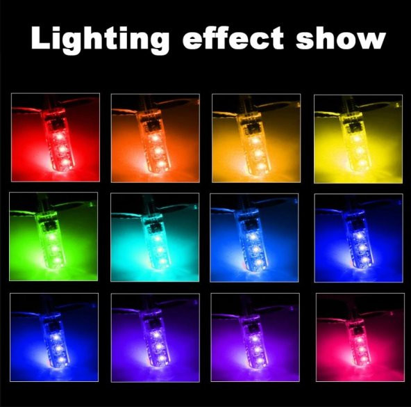 Kumandalı Çakarlı Park Lambası Park Ledi T10 Dipsiz Ampul - 4