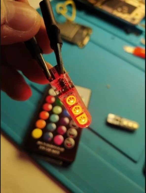 Kumandalı Çakarlı Park Lambası Park Ledi T10 Dipsiz Ampul - 5