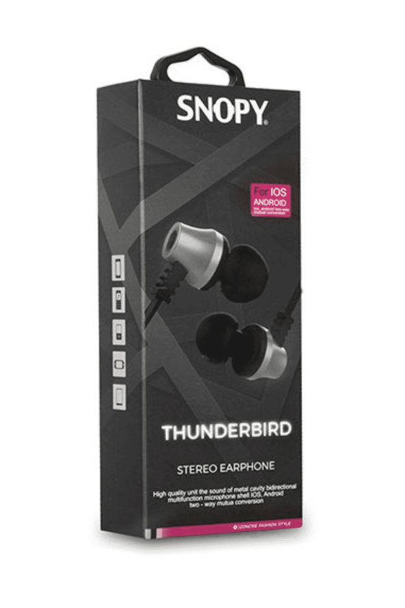Snopy SN-J02 Thunderbird Mobil Telefon Uyumlu Kulak içi Beyaz-Gümüş Mikrofonlu KulaklıK