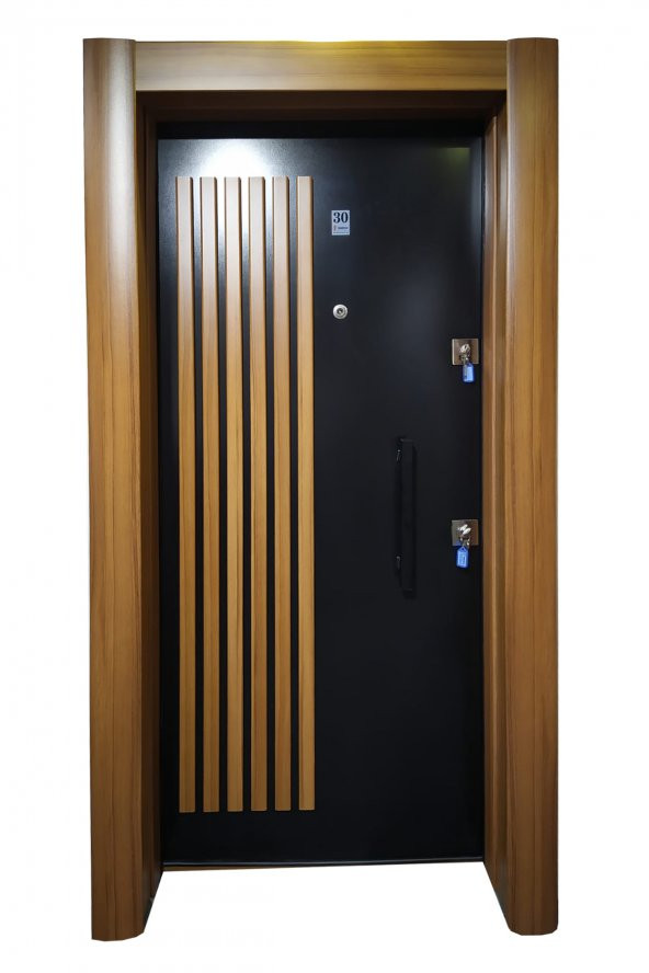 Tezwood Ahşap Kapı Sanayi 3458 Ahşap Kabartmalı Daire Çelik Kapısı,Kale Kilit Sistemi ürün görseli