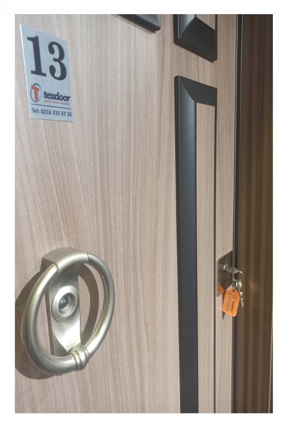 Tezwood 2467 Çelik Villa Kapısı,Lüks Çelik Kapı,Sağlam ve Dayanıklı - Resim 2