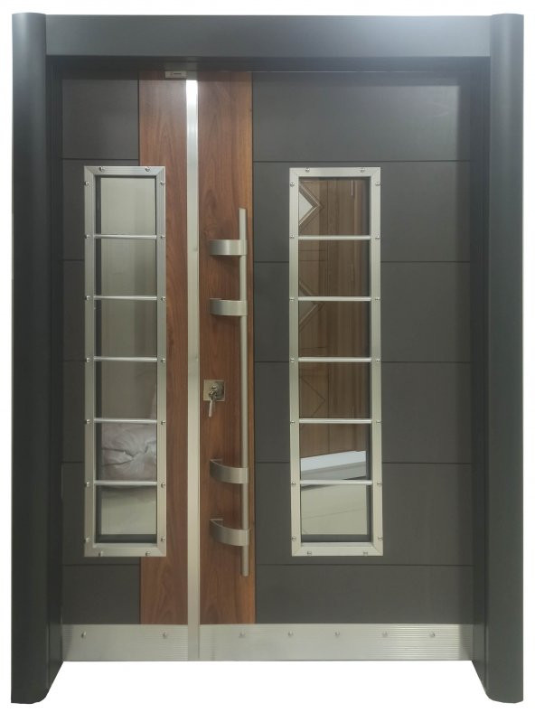 Tezwood 0157 Bina Giriş Kapısı,Ahşap Desenli Çelik Kapı, - 1