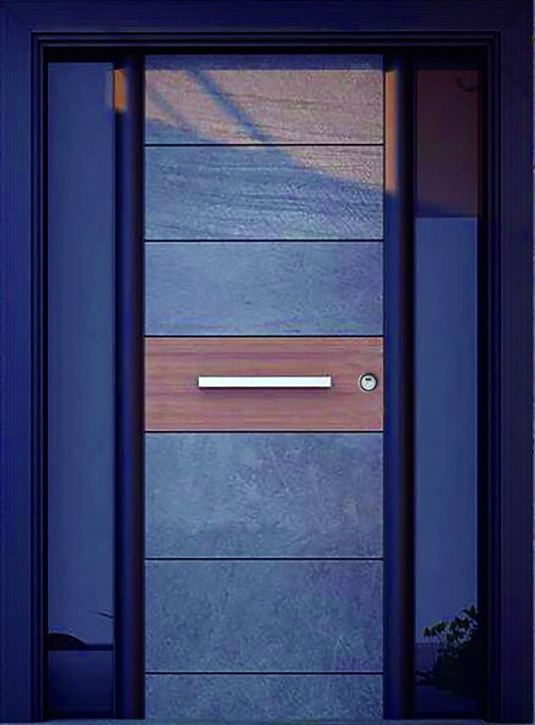 Tezwood 0147 Atrasik Çelik Kapı,Bas-Açlı Bina ve Apartman Kapısı Sağ Açılım
